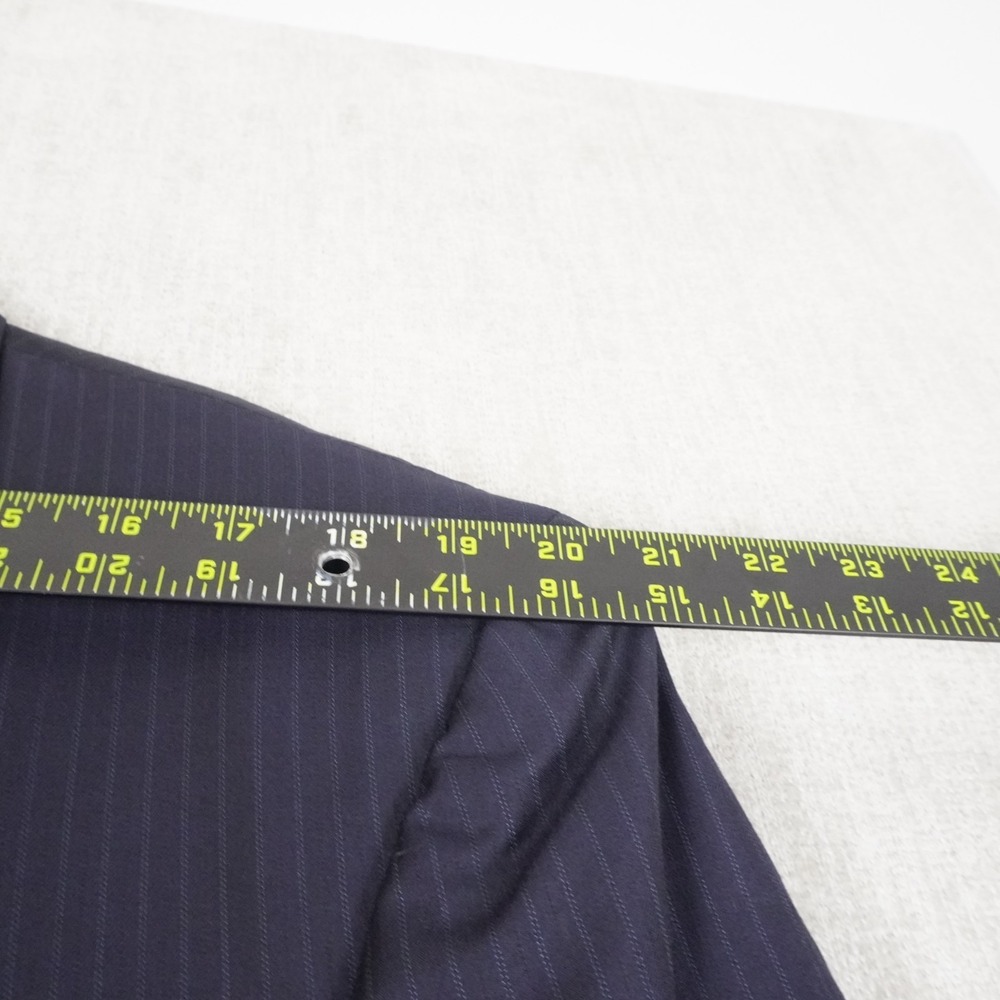 Jos A. Bank Blazer Mens 46L Blue Pinstriped Gold 100% Wool CentoCinquanta 150 - Picture 4 of 11